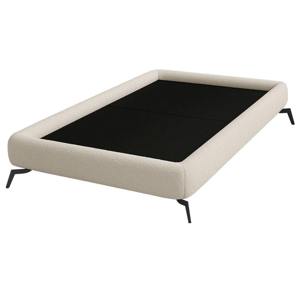 Cama Solteiro Pés Ferro 105cm Emma Bouclé Off White - Nexta Casa