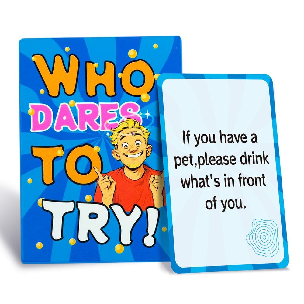 Jogo de cartas Party Drinking Who Dares com 50 cartas de desafio