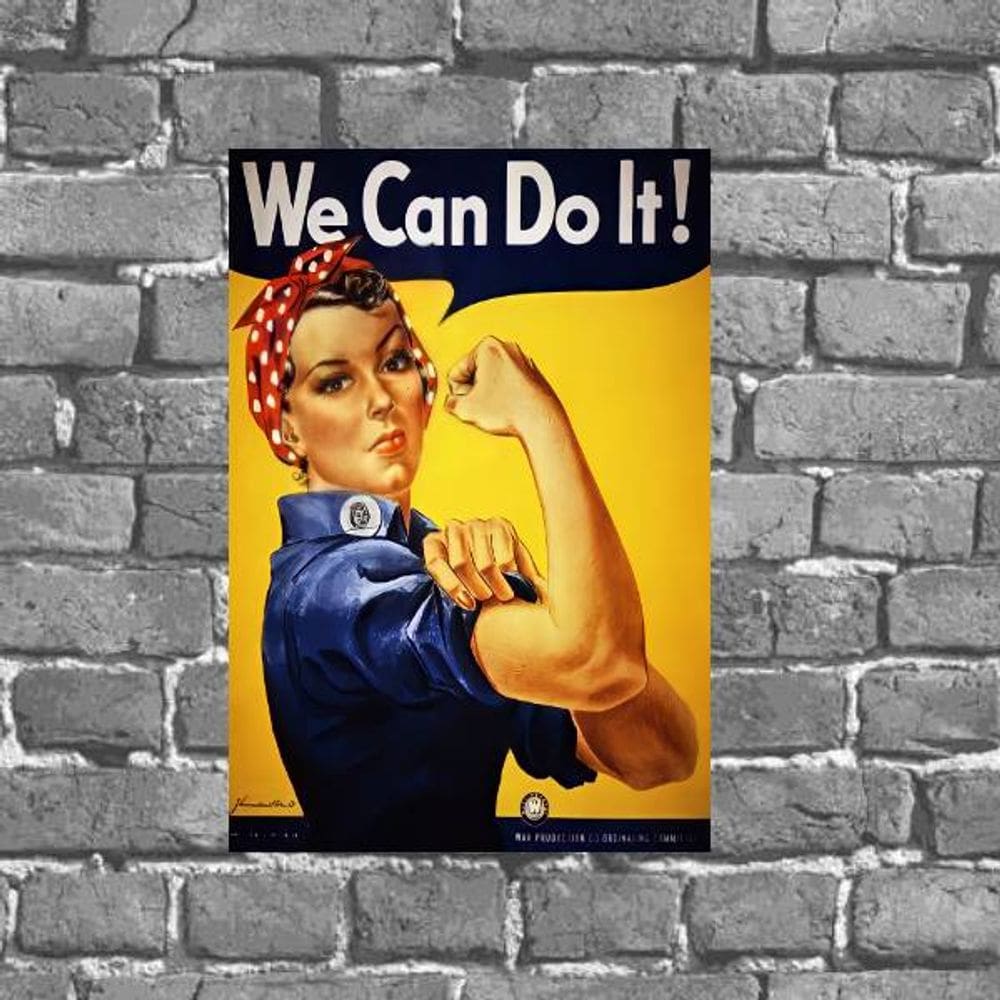 Placa Decorativa We Can Do It 18x27cm