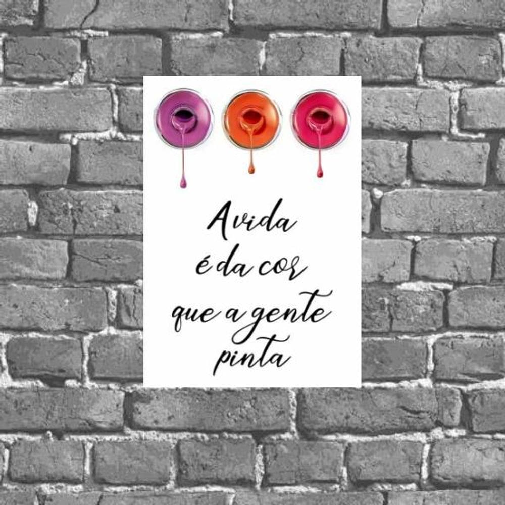 Placa Decorativa Esmalte Frase 18x27cm