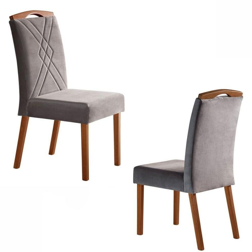 Cadeiras Mesa De Jantar Com Pegador - Louise- Requinte Salas