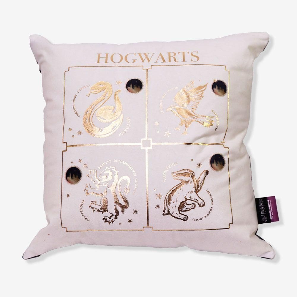 Almofada 40x40 Hogwarts Casas Douradas – Harry Potter