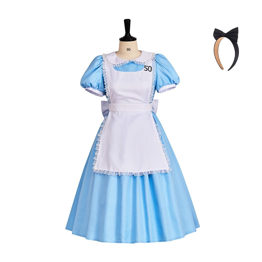 Alice no País das Maravilhas, vestido de Dinah, fantasia de cosplay para Halloween