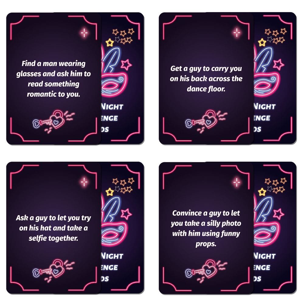 Cartões de desafio Party Game Girls` Night para mulheres