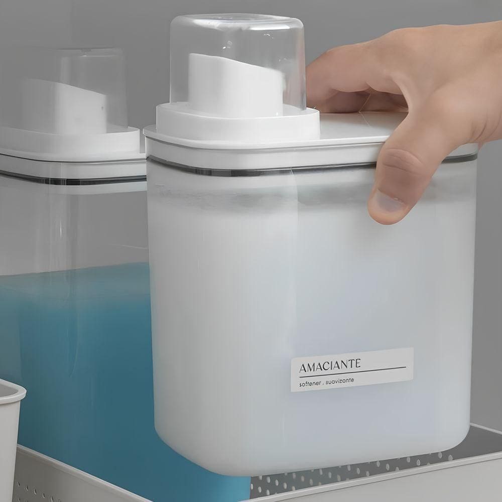 Dispenser De Sabão Flow 1,5l Organizador De Lavanderia Multiuso