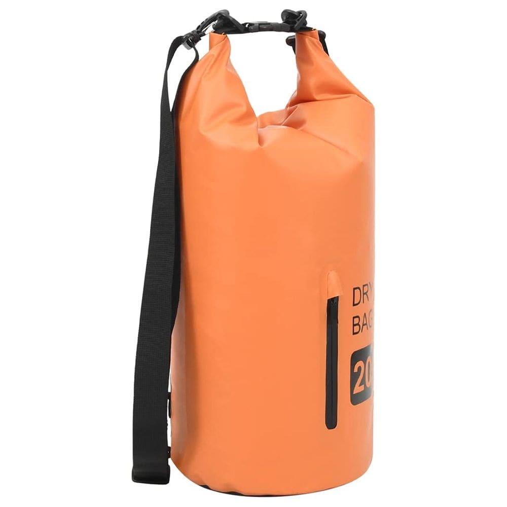 Saco seco vidaXL Impermeável, 20L, Capacidade, PVC Laranja