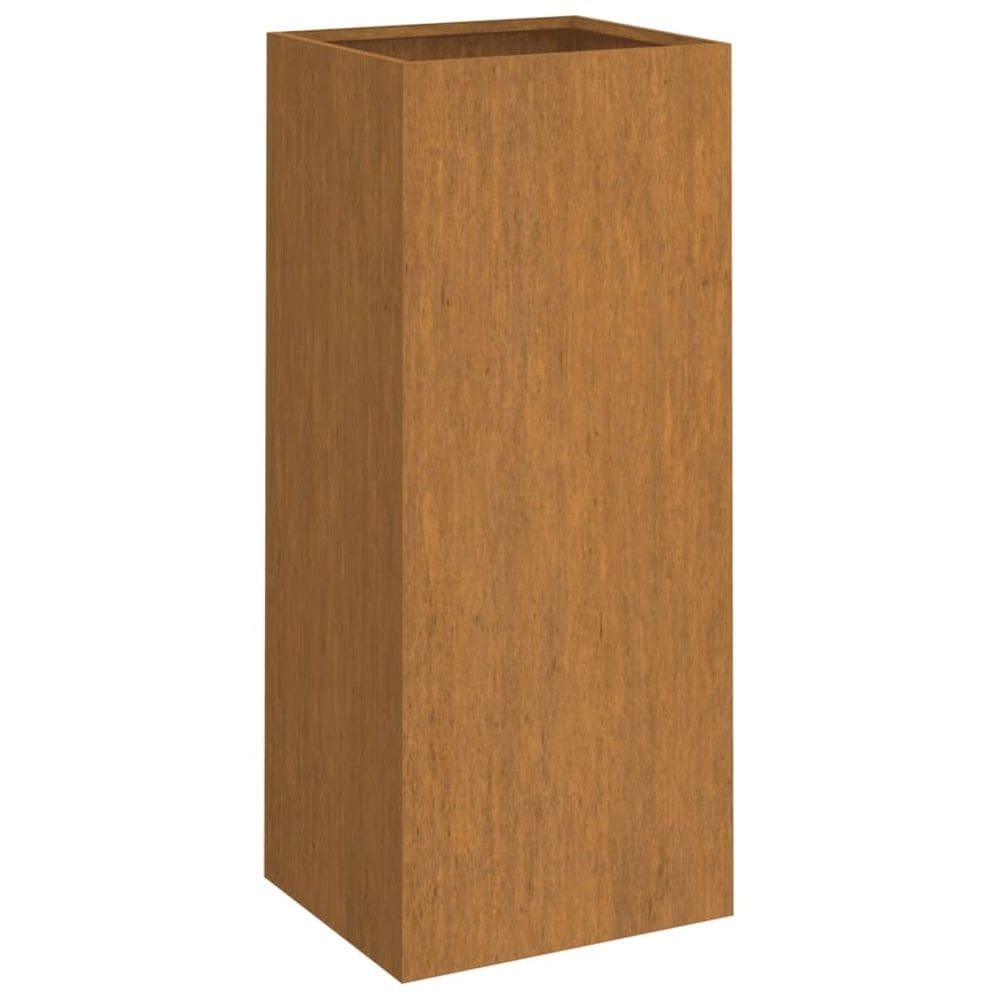 Plantador vidaXL Corten Steel resistente à prova de intempéries 32x27,5x75cm