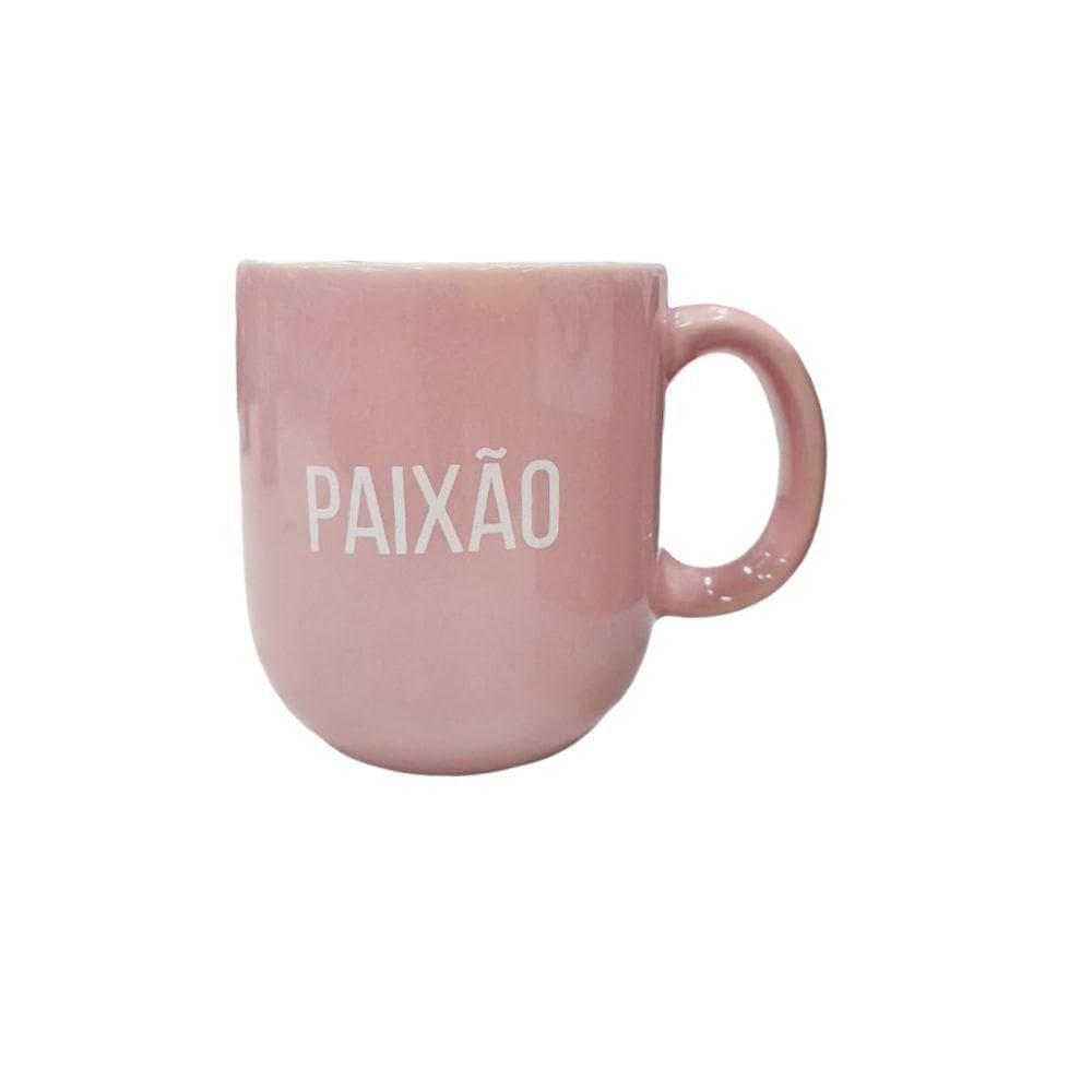 Caneca de Cerâmica Momentos Paixão Rosa 220ML - Allmix