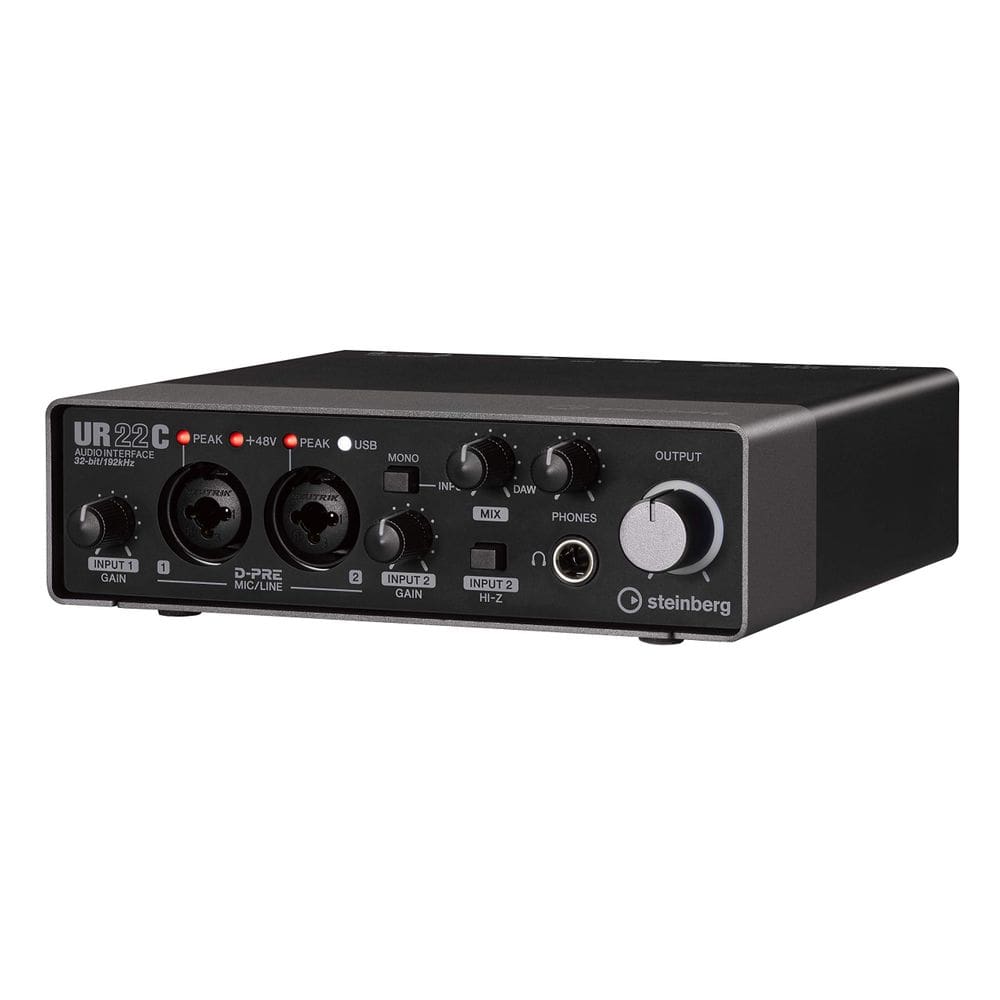 Interface de áudio Steinberg UR22C 2x2 USB 3.0 com Cubase AI e Cubasis LE