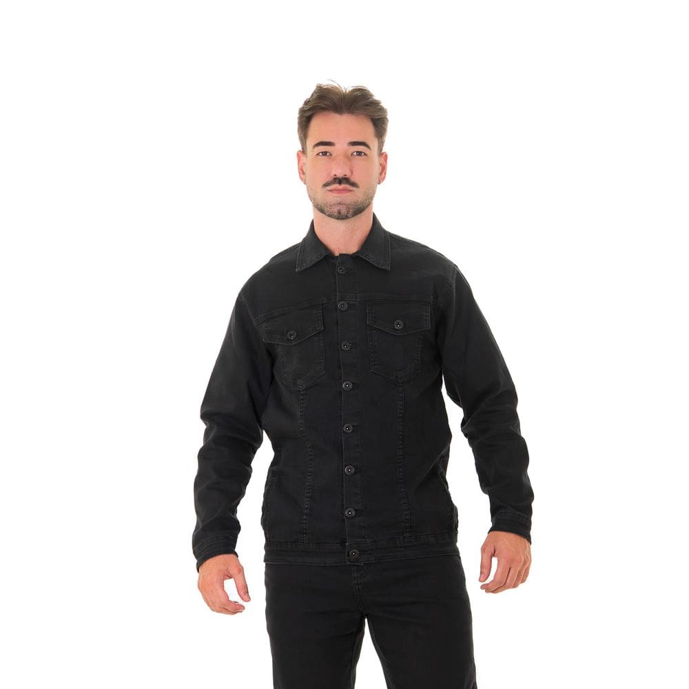 Jaqueta Preta Masculina Arauto Slim