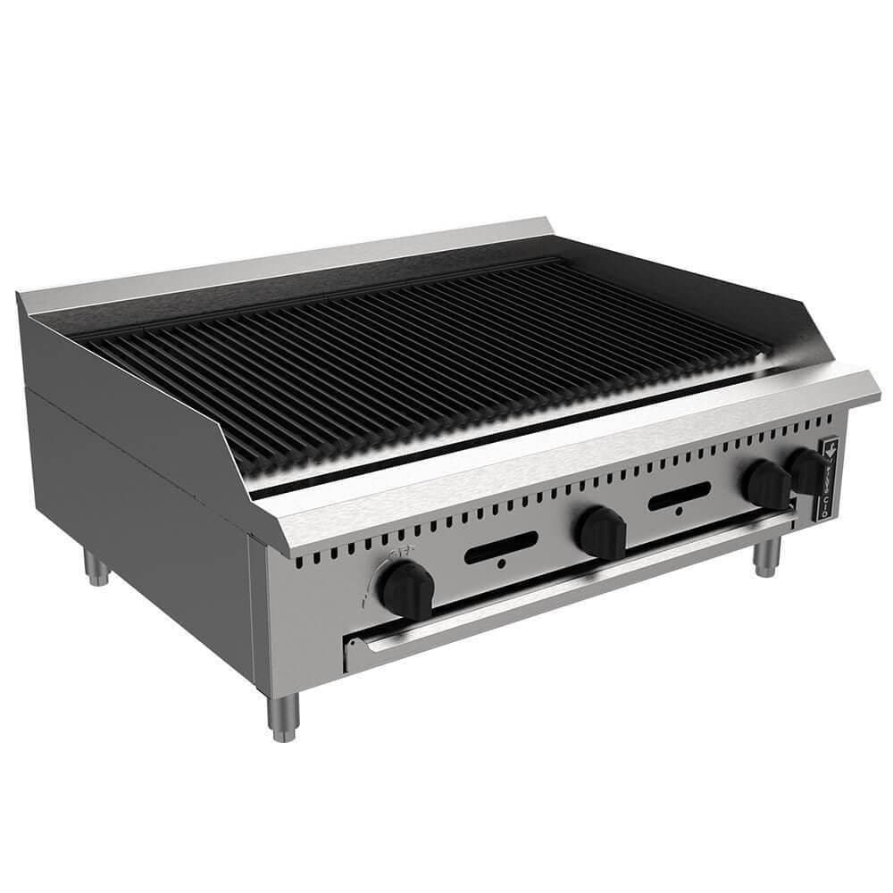 Chapa Grill Charbroiler A Gás Glp Industrial De Mesa Venâncio Aço Inox Manual 90cm Prime Pcg090g-me