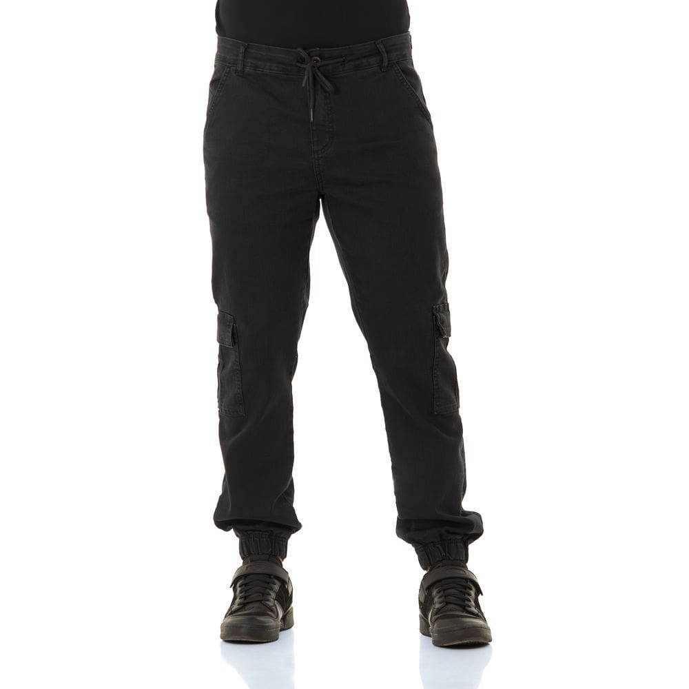Calça Jeans Masculina Arauto Jogger Cargo Black