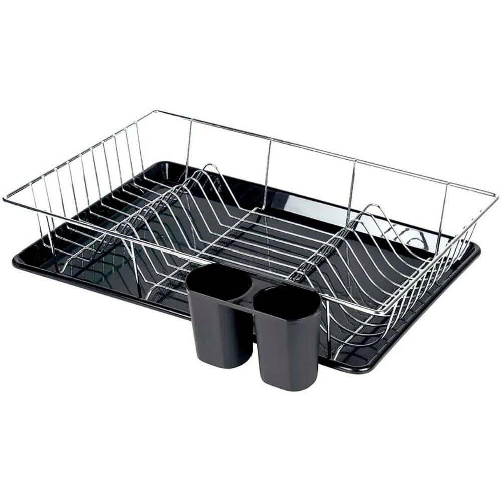 Escorredor de Louças 18 Pratos Preto MOR