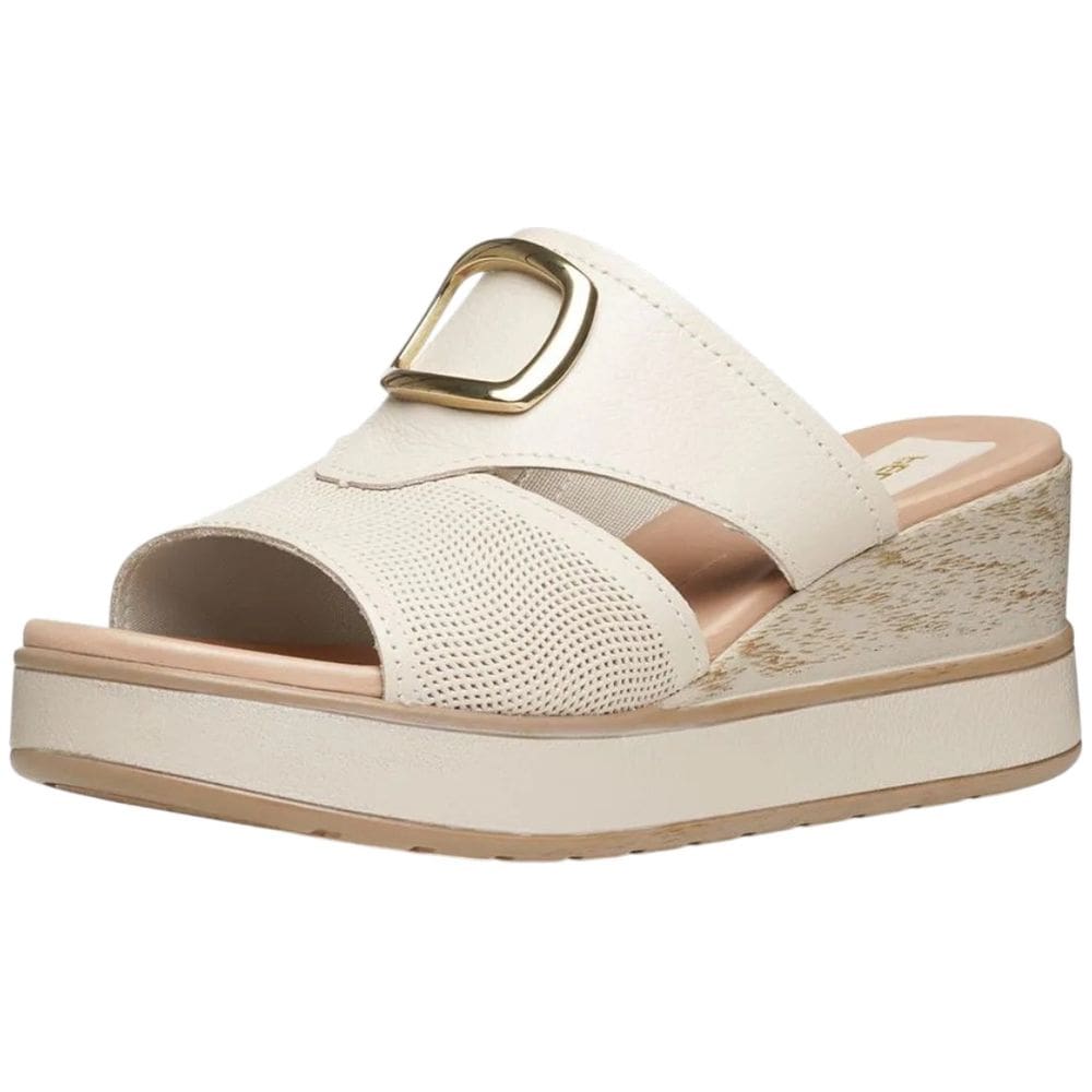 Tamanco Feminino Anabela Medio Conforto Fácil Calce Pegada