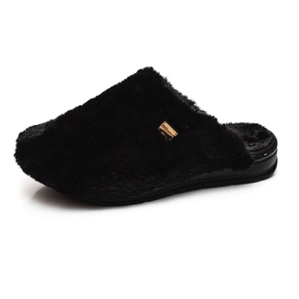 Chinelo de Quarto Feminino Veludo Estilo Pantufa Pegada