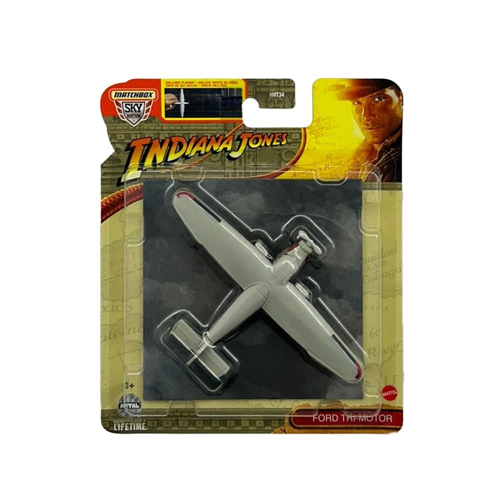 Miniatura Avião Ford Tri-Motor Indiana Jones 1:64 Matchbox