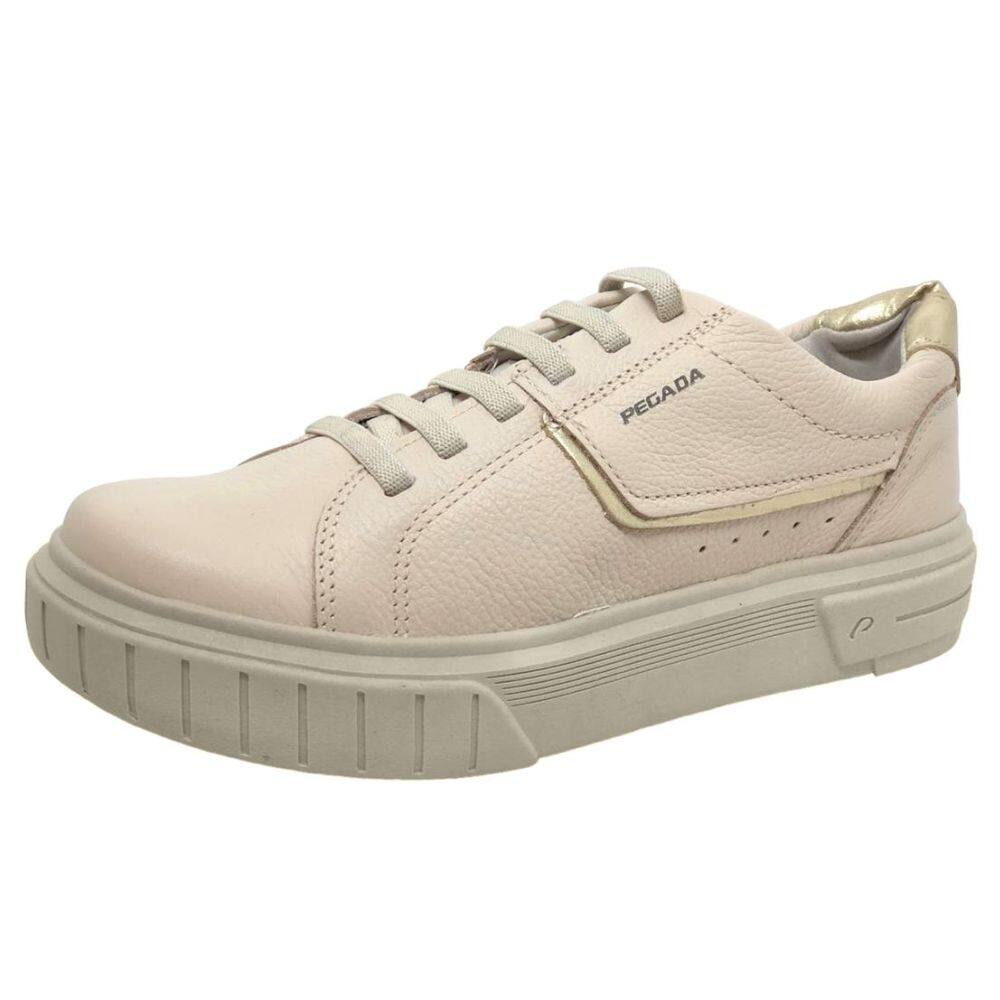 Tenis Feminino Conforto Casual em Couro Pegada