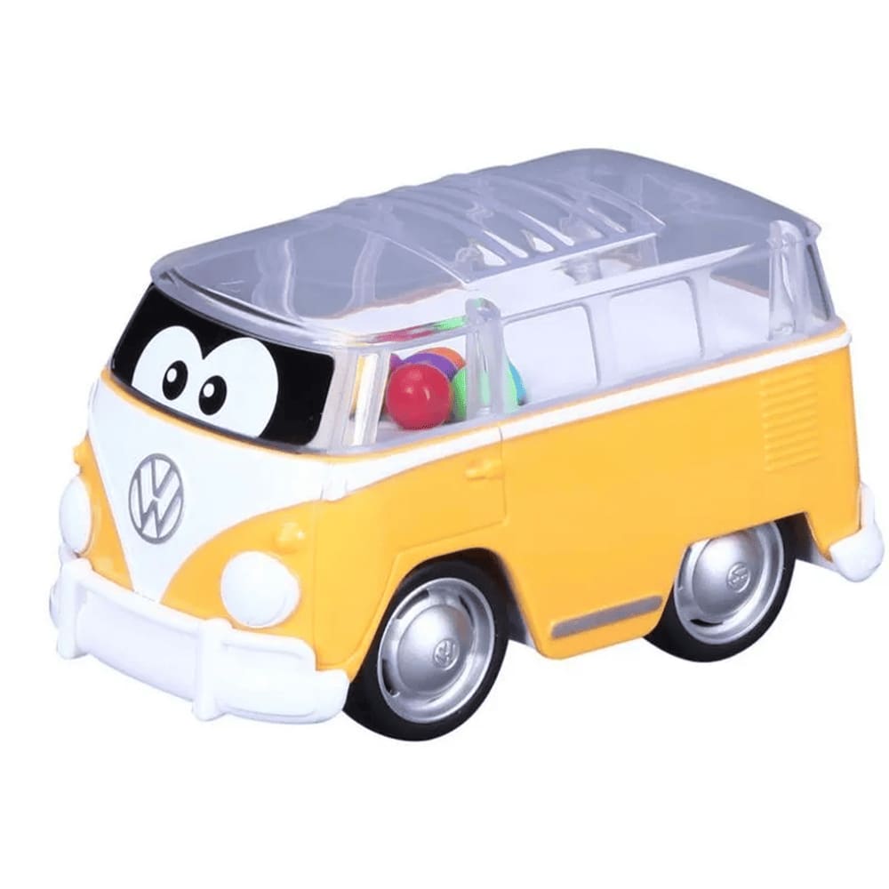 Brinquedo Bebe BBurago Junior VW Kombi Poppin Bus Fricção