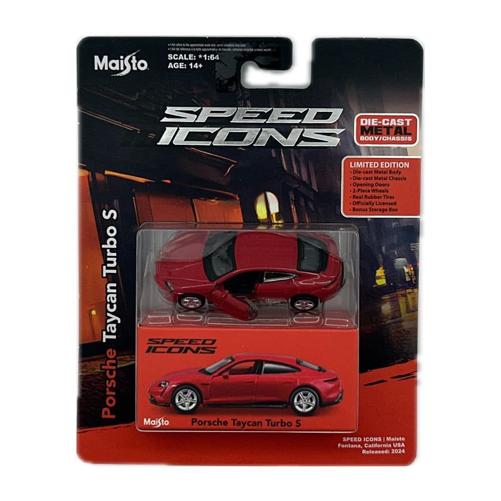 Miniatura Maisto Porsche Taycan Turbo S Speed Icons 1:64