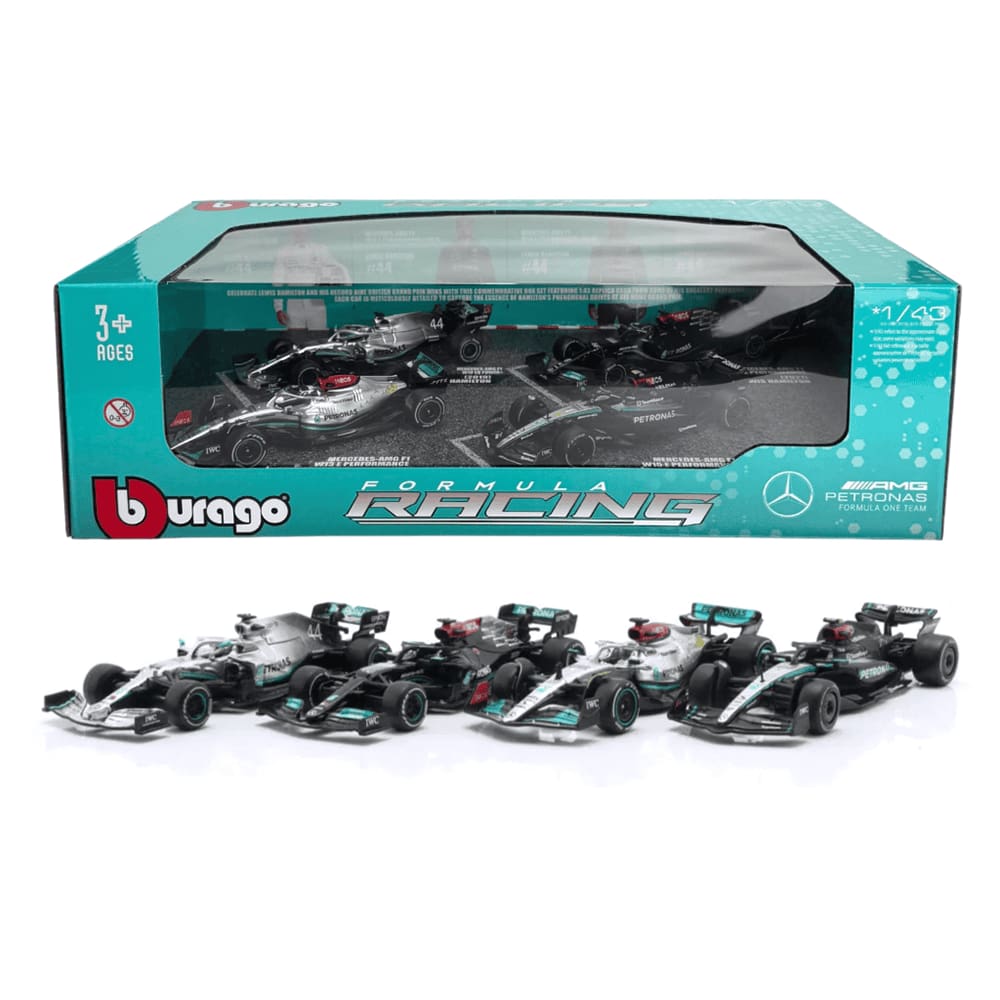 Pack Miniatura F1 Mercedes C/4 Carros Hamilton 1:43 Bburago