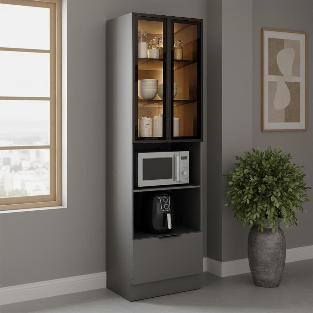 Paneleiro Lumina 700Mm C/Ilumin C/Rod P/Mic E For 2Pt C/V 1Gv Cinza