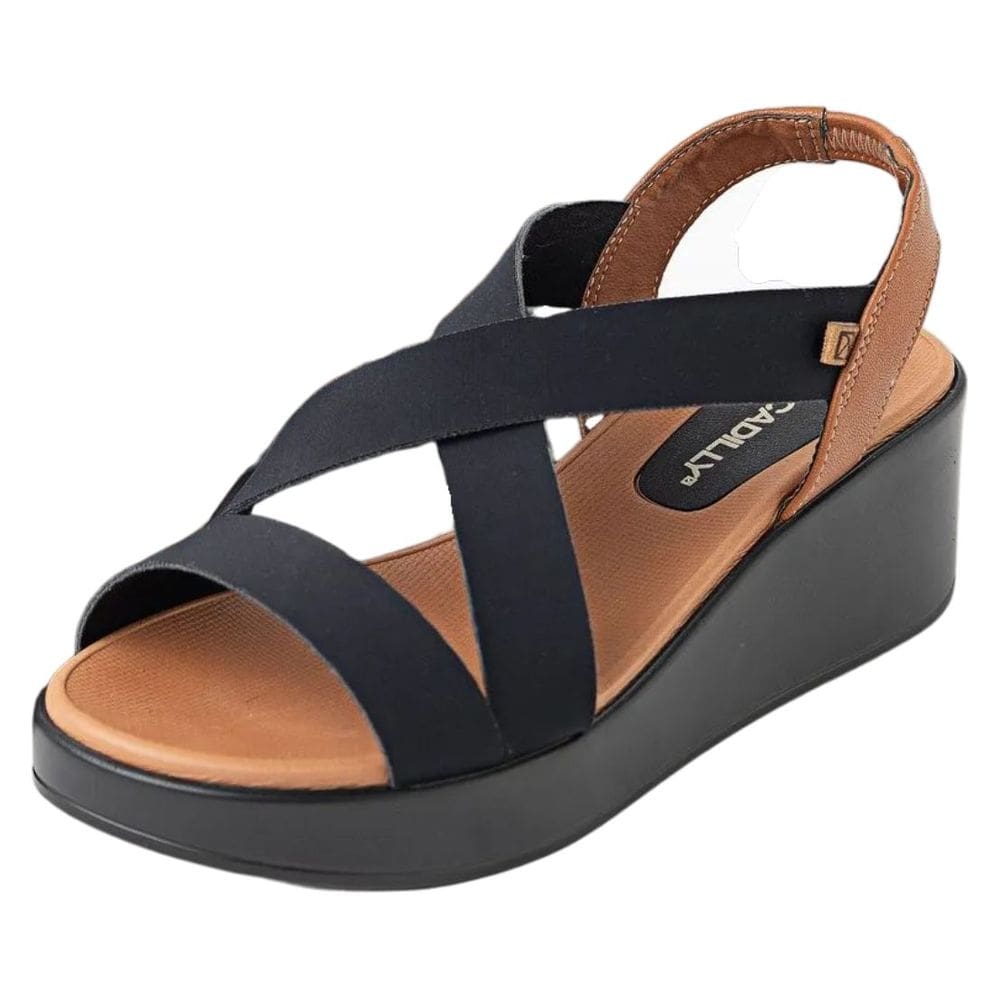 Sandalia Feminina Anabela Salto Medio Moderno Piccadilly