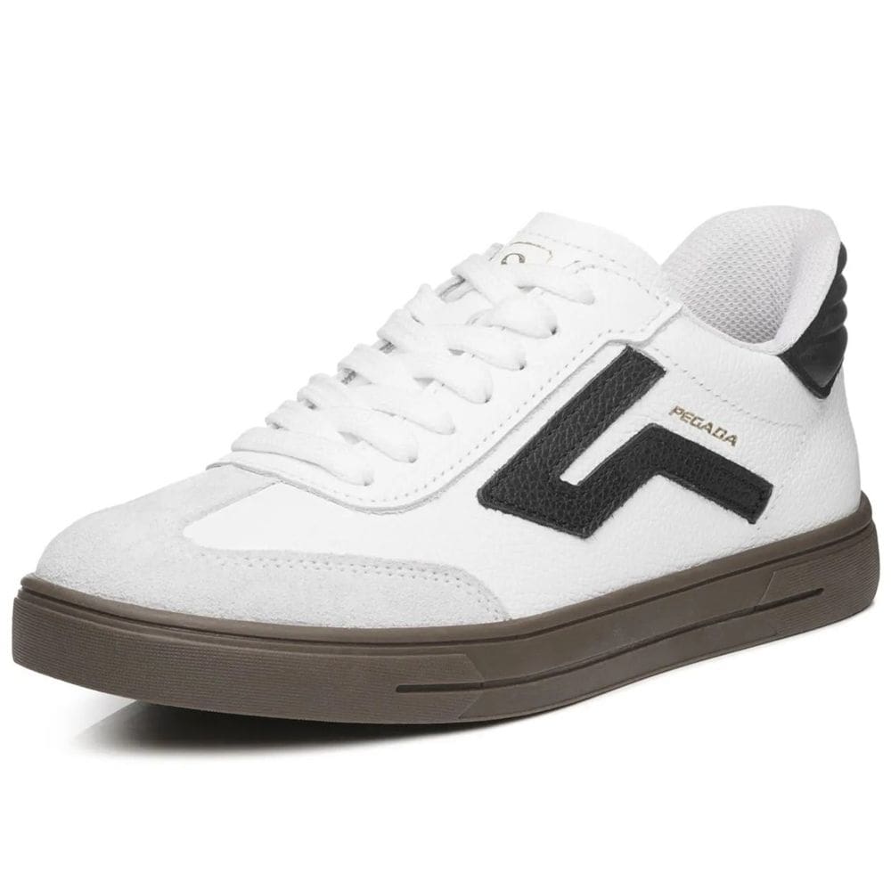 Tenis Feminino Confortavel Couro Moderno Casual Macio Pegada