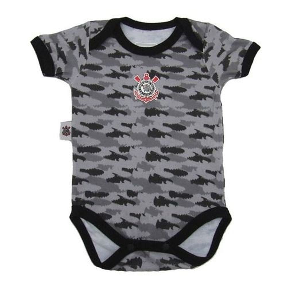 Body Bebê Corinthians Camuflado Oficial