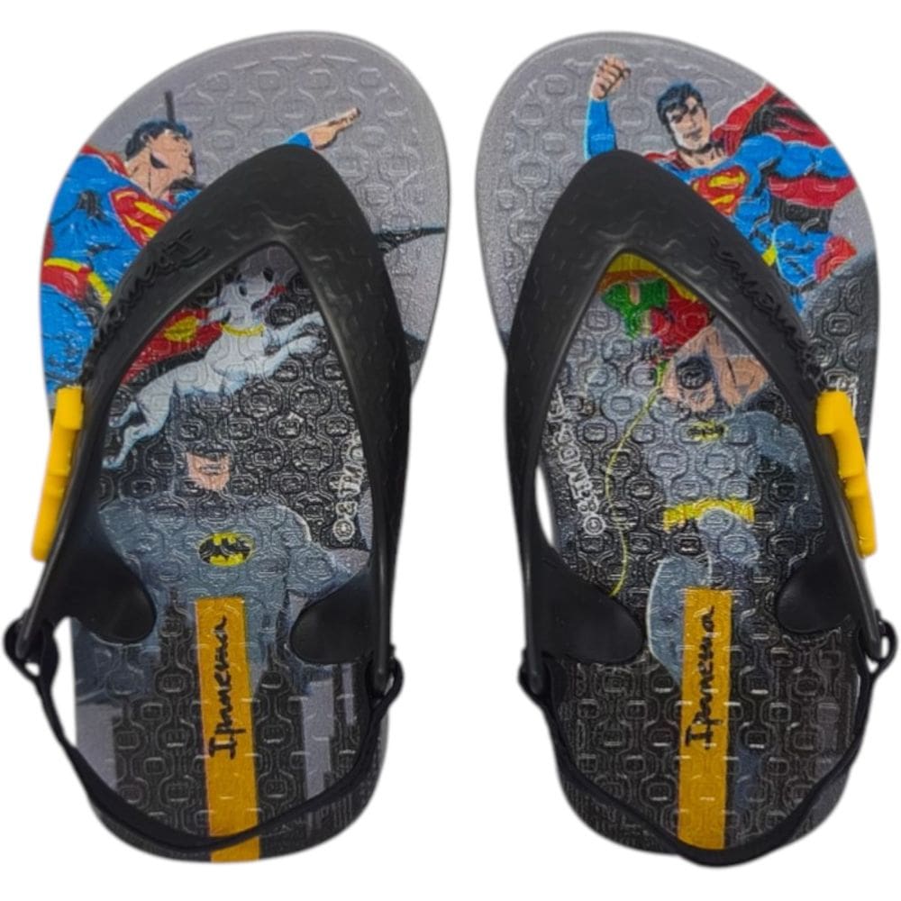 Chinelo Dedo Infantil Menino Casual Dia a Dia Passeio com Elástico Liga Da Justiça Ipanema 27544