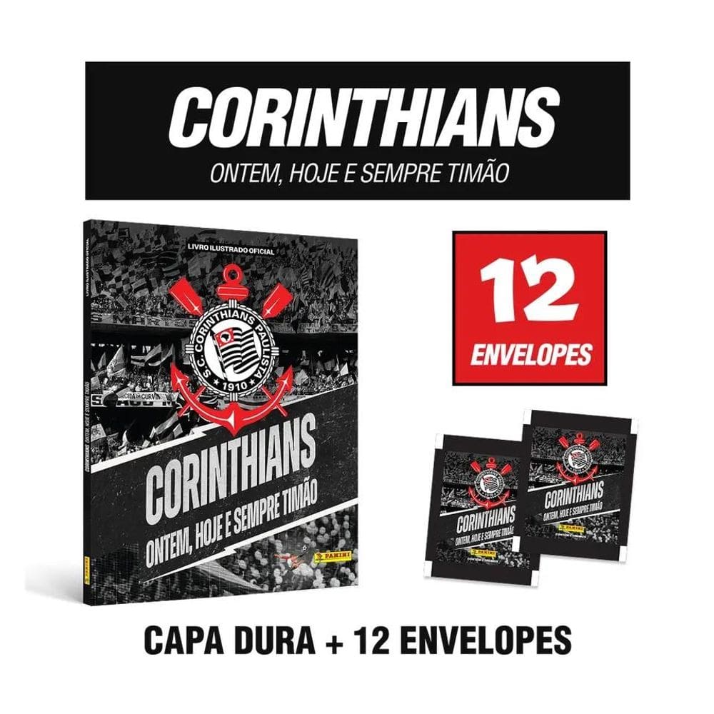CORINTHIANS 115 ANOS - Álbum Capa Dura + 12 Envelopes