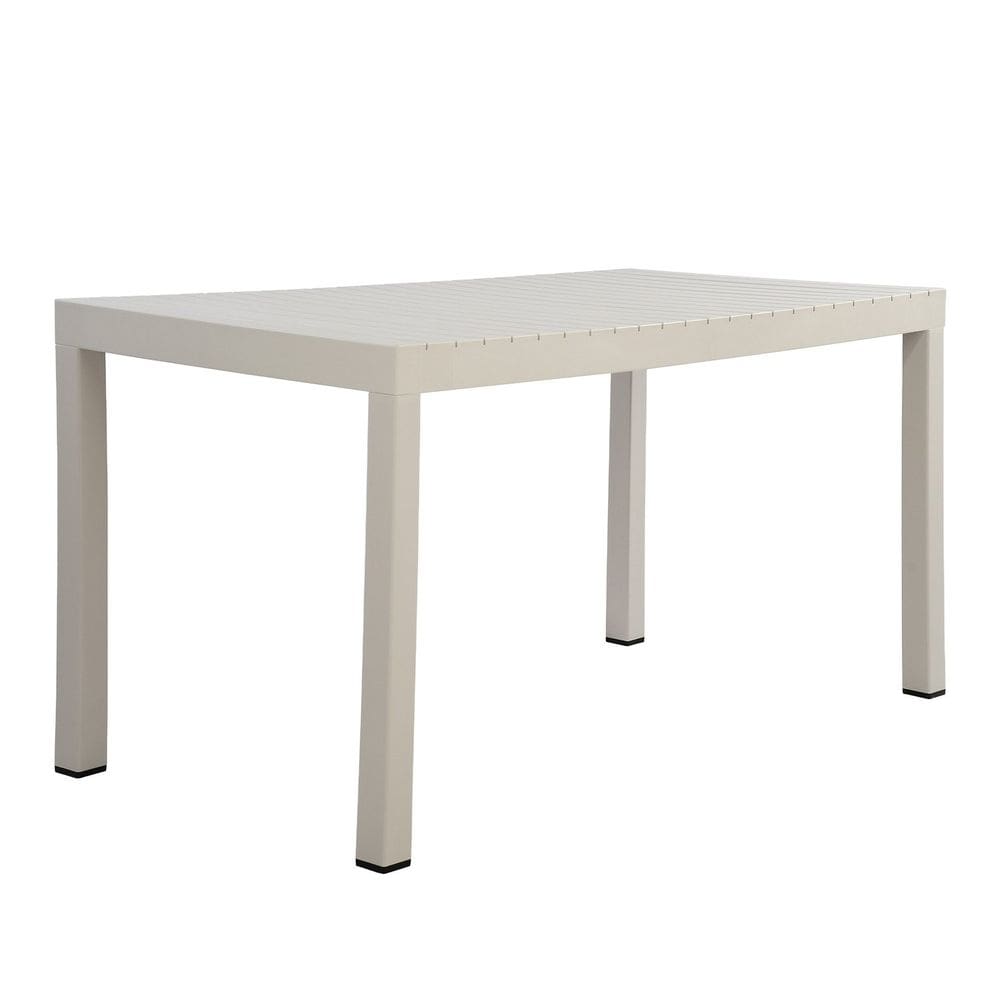 Mesa 140x72cm em Polipropileno Creta Nude