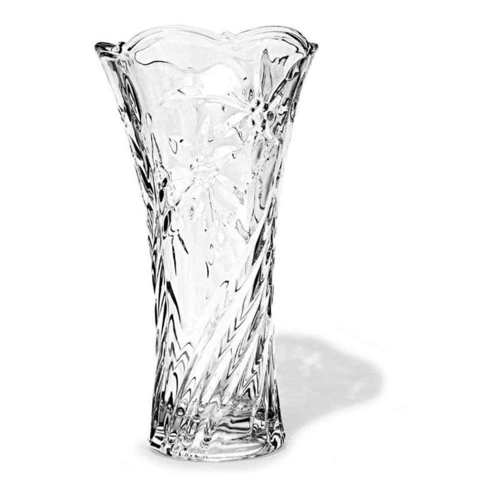 Vaso de Vidro Decorativo Vaso Cilíndrico Importado 23CM Transparente