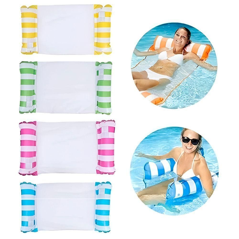 Boia Rede Cama Flutuante Inflável Piscina Descanso - Relax Para Piscina E Praia