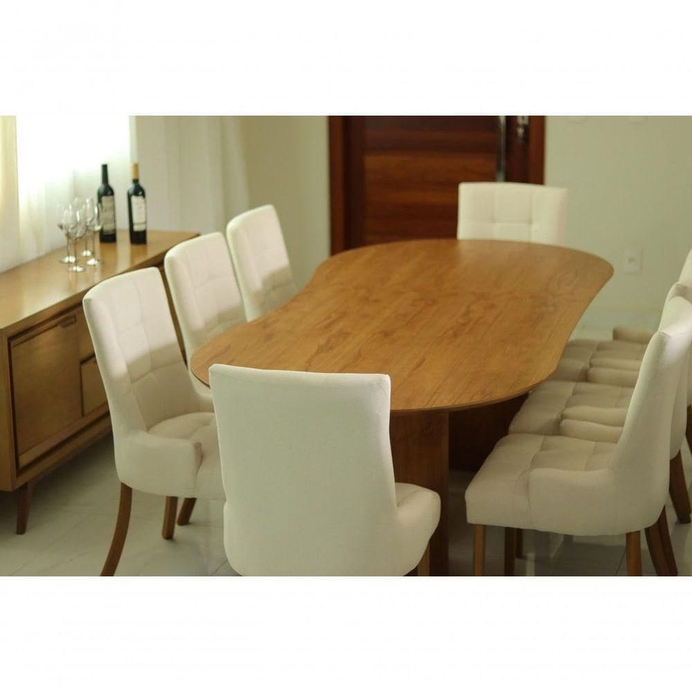 Sala De Jantar 2,40m 8 Cadeiras Braço Royale Requinte Salas