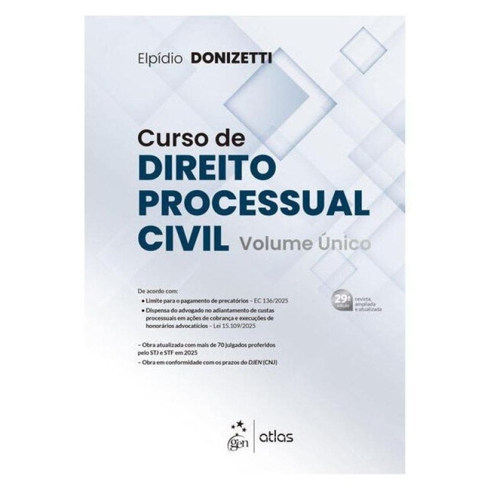 Curso De Direito Processual Civil - Vol. Único - 29ª Edição - 2026