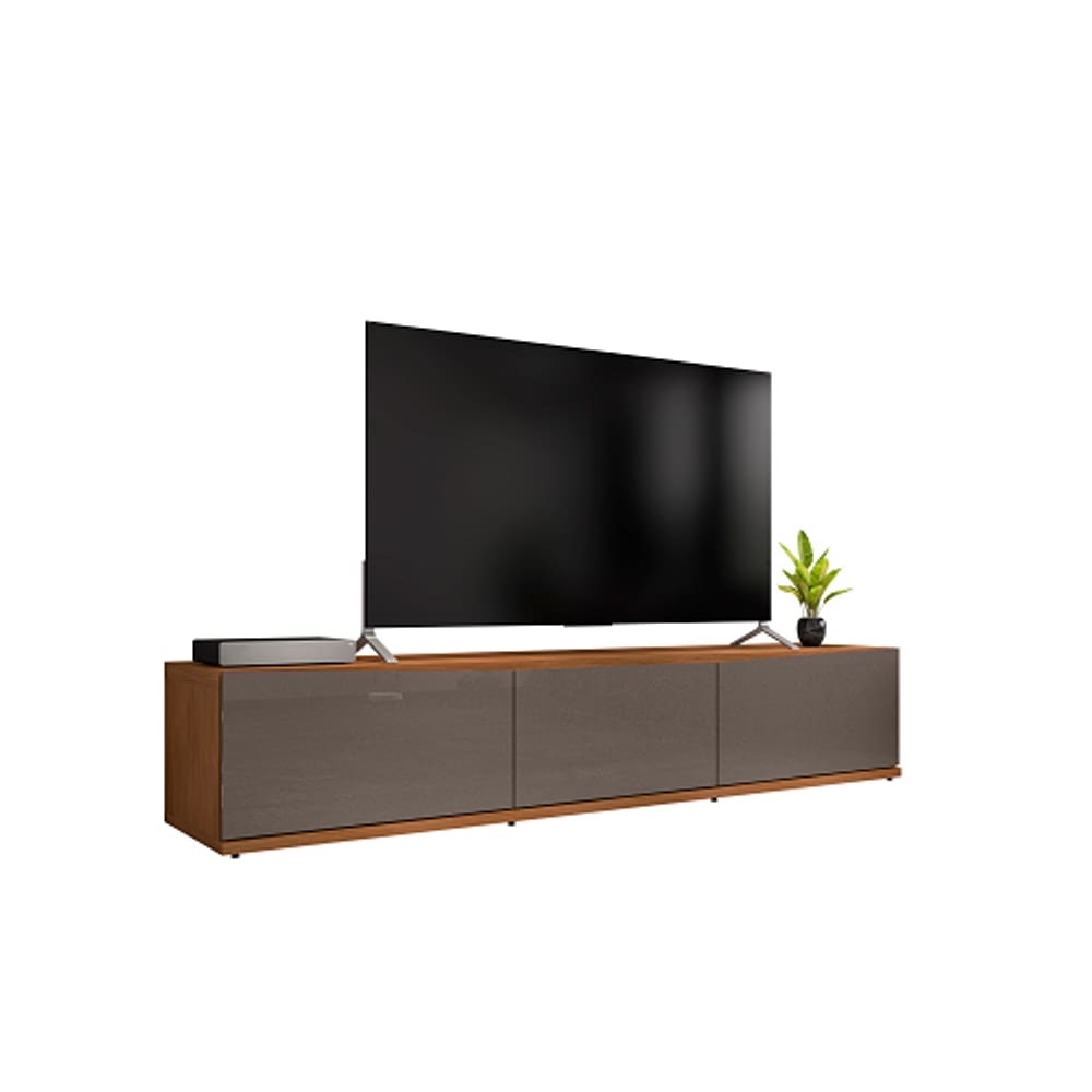 Rack Eros 1.80 Cinza/Perola Noce - Casa D Móveis