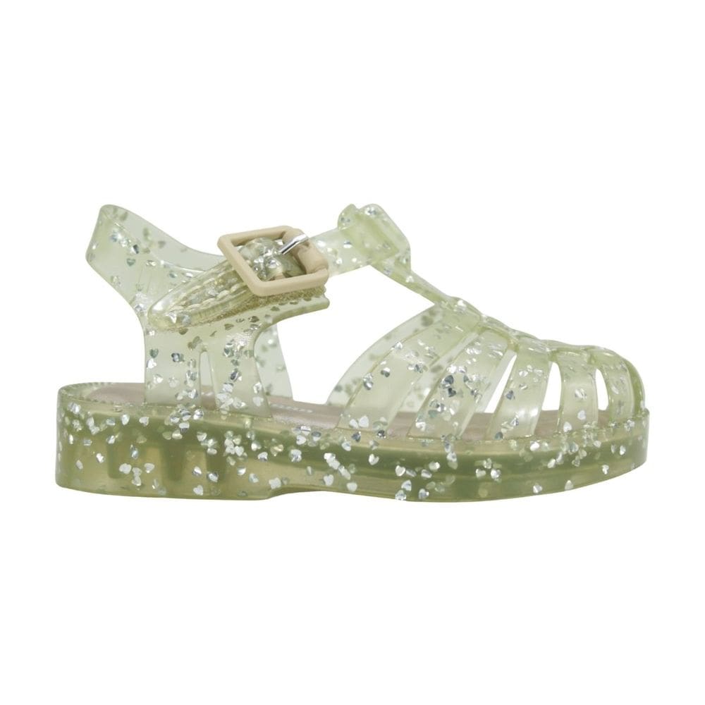 Sandália Mini Melissa Possession Shiny Elements II Baby Amarelo/Glitter