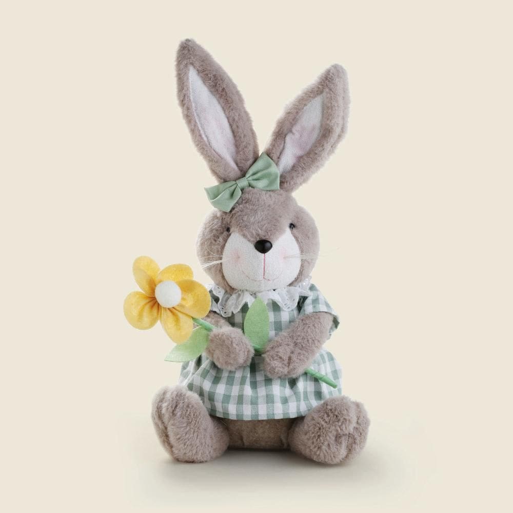 Boneca Coelha Decorativa Cottage 43cm A\CASA Poliéster Premium