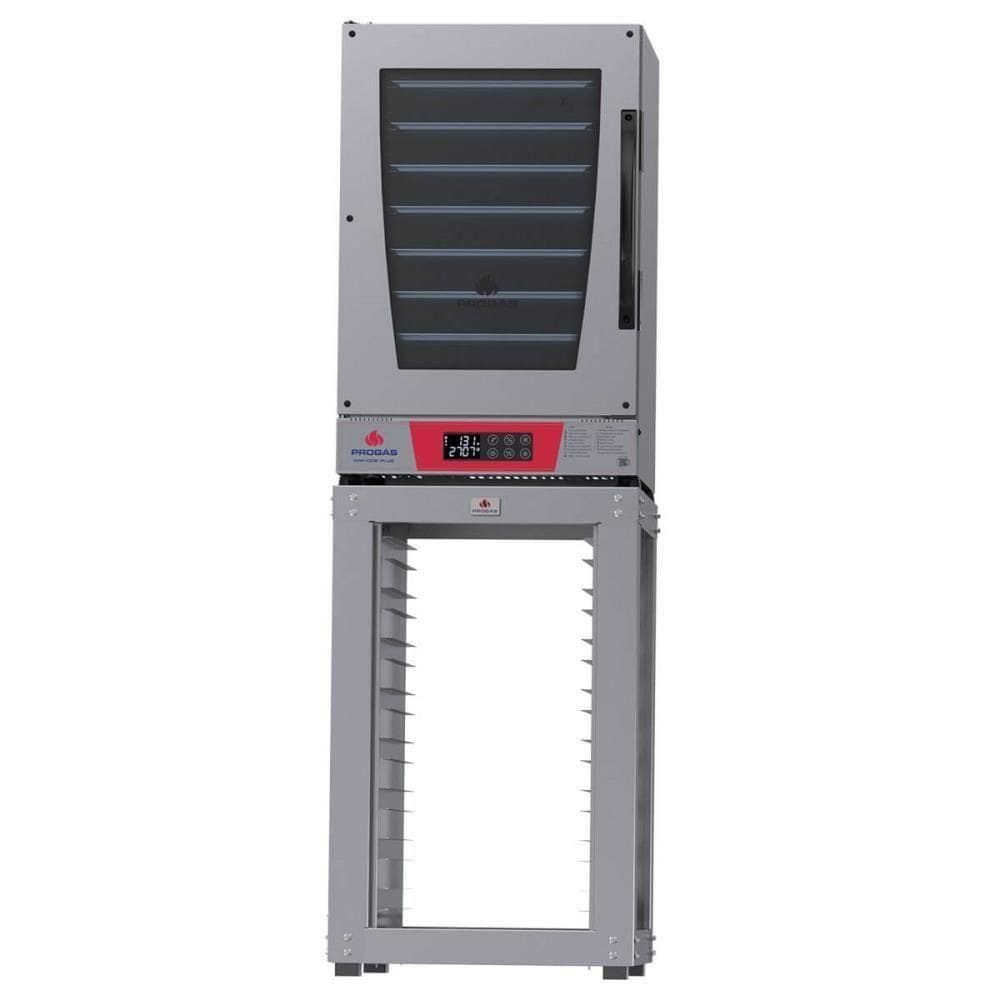 Kit Forno Turbo Elétrico Progás Prp-008 Plus Vermelho 220V + Mesa Mes-008 Inox