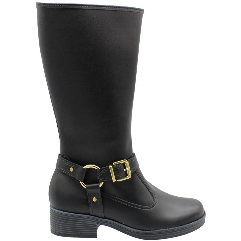Bota Montaria Moleca Napa Berlim Argola Metálica Feminino