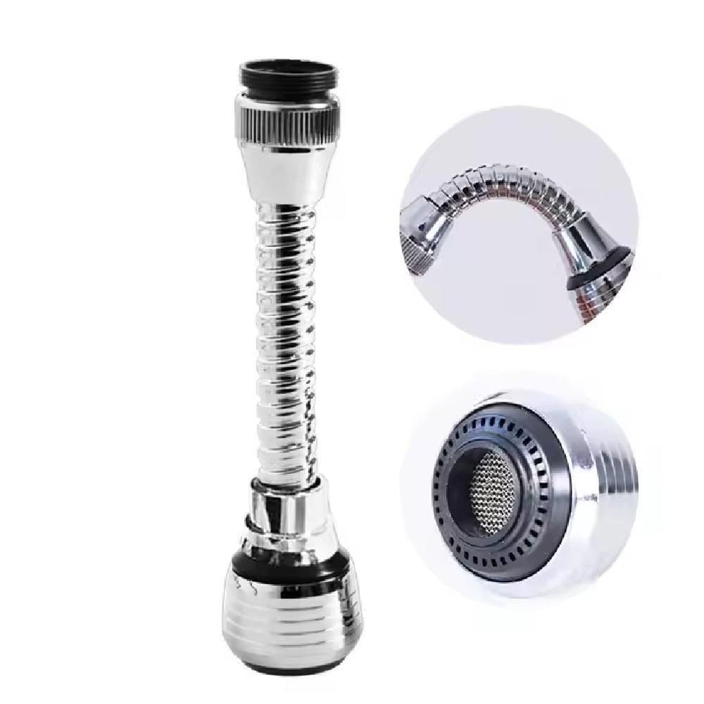 Extensor de Torneira Flexível Turbo Flex com Rotação 360º e Dois Modos de Jato Prata Yeet