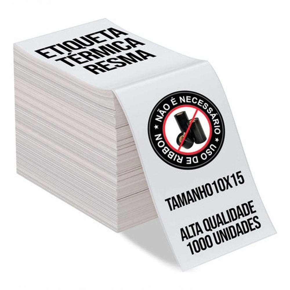 Etiqueta para Impressora Térmica 10x15 Modelo Resma com Alta Qualidade de Impressão Premium