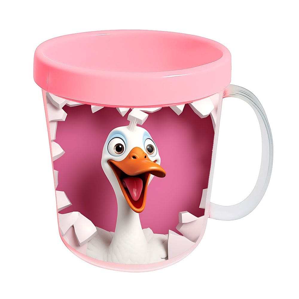 Kit 10 Canecas Acrílicas 350ml Fazendinha Ganso Apaixonado