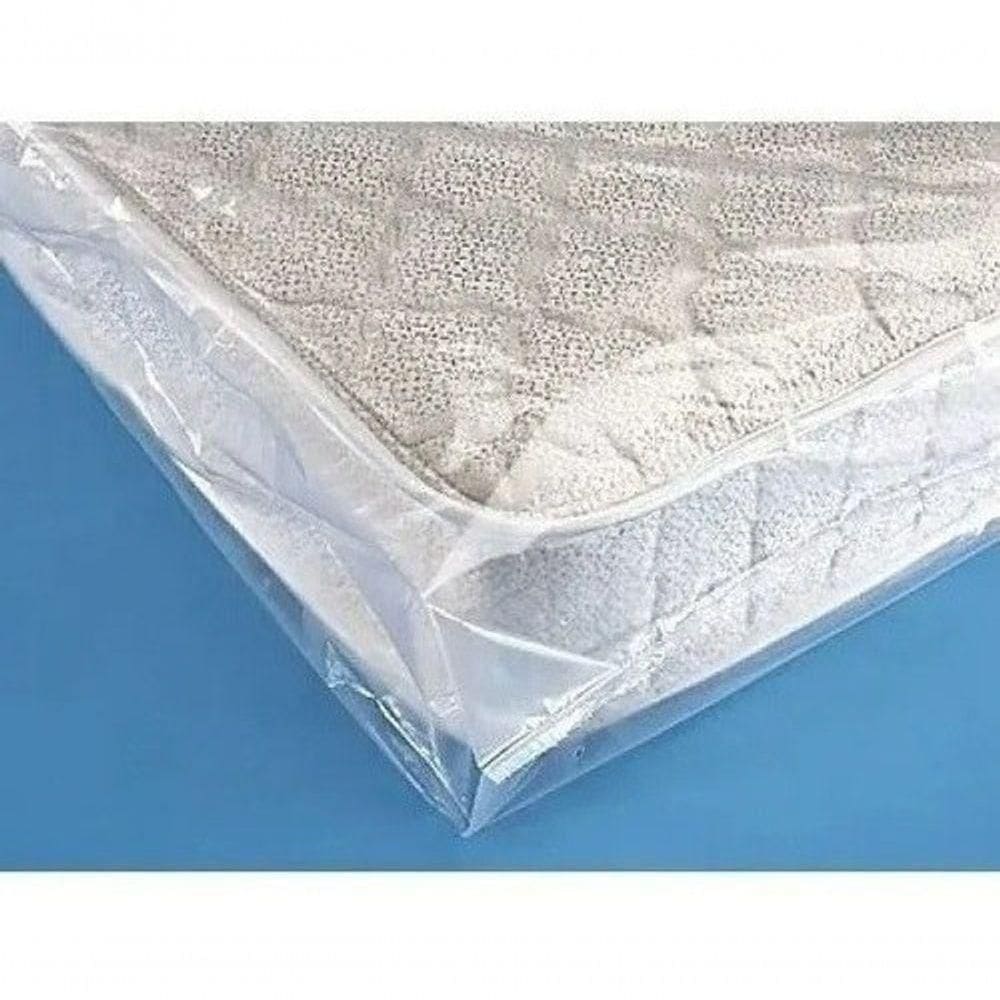 10 Sacos Plásticos para Embalar Colchão 90X250X0,14 Canelado para Solteiro Transparente Premium