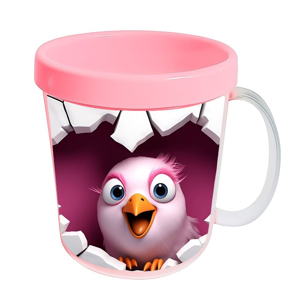 Kit 10 Canecas Acrílicas 350ml Fazendinha Galinha Charmosa