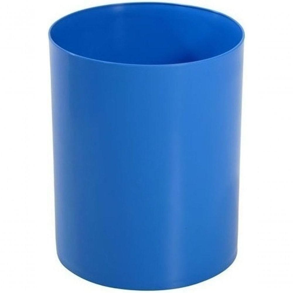 Kit 4 Cestos de Lixo Plástico S- 13L em Polipropileno para Escritório Preto Branco Amarelo Azul