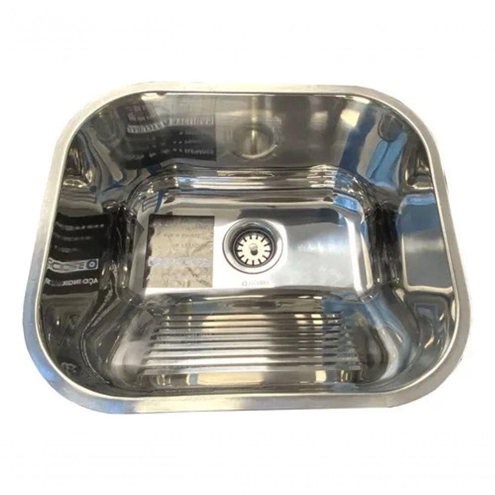 Tanque de Embutir Quadrado 40X40CM Instalação em Bancada Aço Inox Material Higiênico