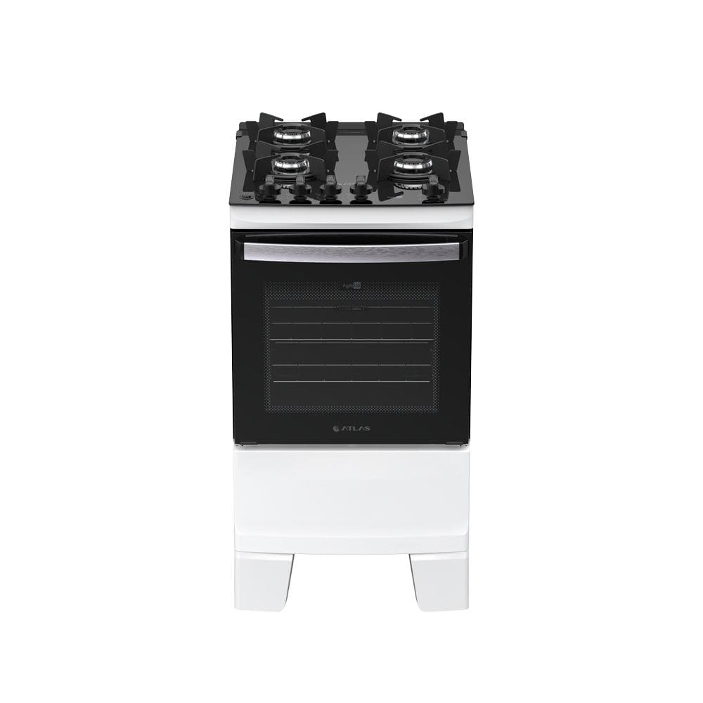 Fogão 4 bocas Atlas Agile Up Glass Automático Mesa de vidro