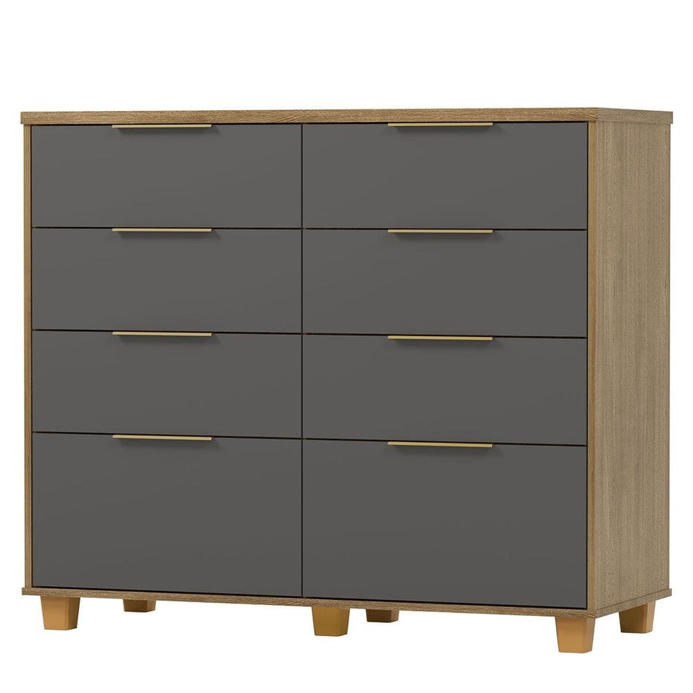 Cômoda Grande para Quarto 8 Gavetas Density