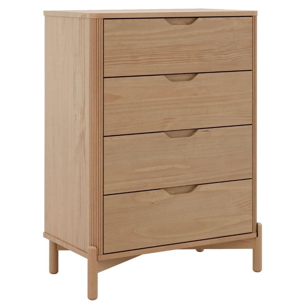 Comoda Madeira Macica Taeda 4 Gavetas 74 cm 3301U Festra